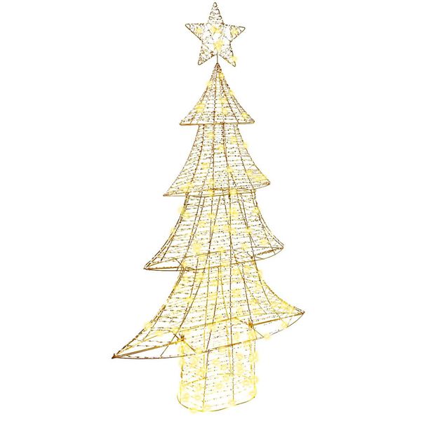 vidaXL Christmas Tree with 160 LEDs Warm white 150 cm PET