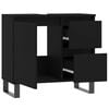 vidaXL Bathroom Cabinet Black 65x33x60 cm Engineered Wood
