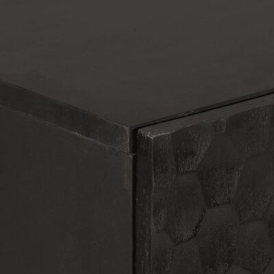 vidaXL Highboard Black 60x33x100 cm Solid Wood Mango