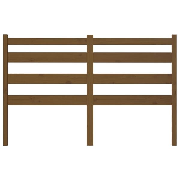 vidaXL Bed Headboard Honey Brown 126x4x100 cm Solid Wood Pine