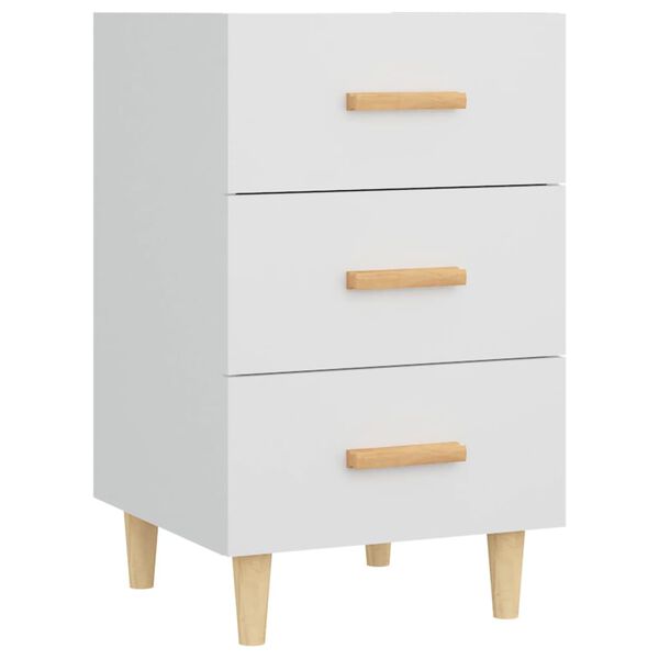 vidaXL Bedside Cabinet White 40x40x66 cm Engineered Wood