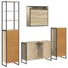 vidaXL Bathroom Furniture Set with Drawer Sonoma Oak Engineered Wood
