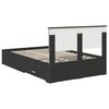 vidaXL Bed Frame with Headboard Black 120 x 200 cm Engineered Wood