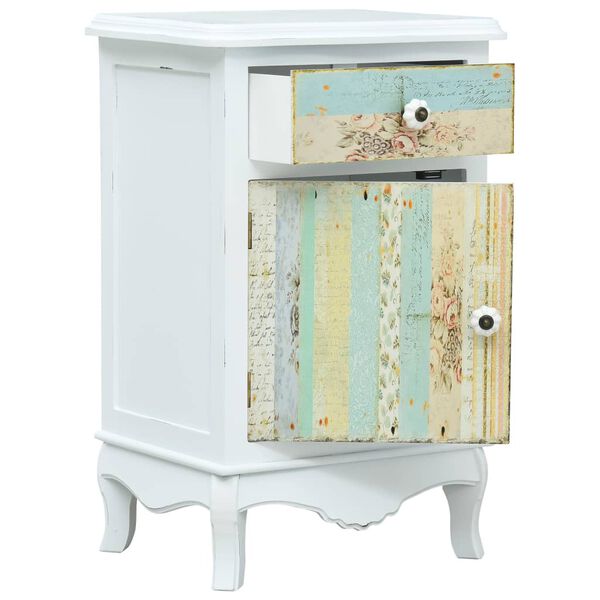 vidaXL Bedside Cabinet White 40x30x62 cm MDF