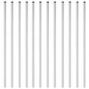 vidaXL Fence Posts 12 pcs Silver Powder-coated steel