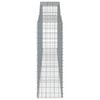 vidaXL Arched Gabion Baskets 25 pcs 400x50x140/160 cm Galvanised Iron