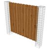 vidaXL Garden Fence Panel with Gabion Posts Pinewood 180x180 cm