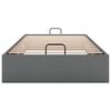 vidaXL Ottoman Bed Frame without Mattress Dark Grey Single Fabric