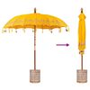 vidaXL Balinese Parasol Yellow 215 x 215 x 260 cm