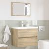 vidaXL Bathroom Furniture Set with Drawer Sonoma Oak Engineered Wood