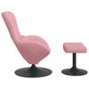 vidaXL Egg Chair with Footstool Pink 63 x 73 x 90 cm Velvet