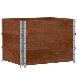vidaXL Pallet Collars 3 pcs Brown 80x60 cm Solid Wood Pine