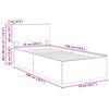 vidaXL Bed Frame Concrete Grey 75 x 190 cm Engineered Wood