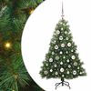 vidaXL Artificial Christmas Tree with 150 LEDs Green 120 cm PE and PVC