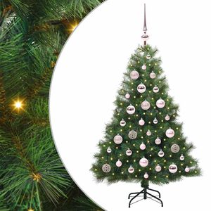 vidaXL Artificial Christmas Tree with 150 LEDs Green 120 cm PE and PVC