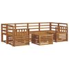 vidaXL Outdoor Sofa Set 7 pcs Natural Solid Acacia Wood