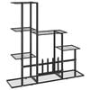 vidaXL Flower Stand 94.5x25x88 cm Black Metal
