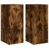 vidaXL TV Wall Cabinets with LED Lights 2 pcs Smoked Oak 30.5x35x70 cm