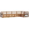 vidaXL Outdoor Sofa Set 5 pcs Natural