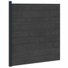 vidaXL Fence Set 175 x 186 cm WPC and Aluminium Black