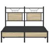 vidaXL Bed Frame without Mattress Sonoma Oak 120x190 cm Small Double Engineered Wood