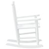 vidaXL Rocking Chair for Children White Solid Wood Poplar