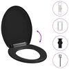 vidaXL Soft-close Toilet Seat with Quick-release Design Black