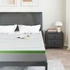 vidaXL Mattress Topper White and Green 140 x 200 x 6 cm Jaquard Fabric