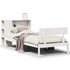vidaXL Bookcase Bed without Mattress White 75x190 cm Small Single Solid Wood Pine