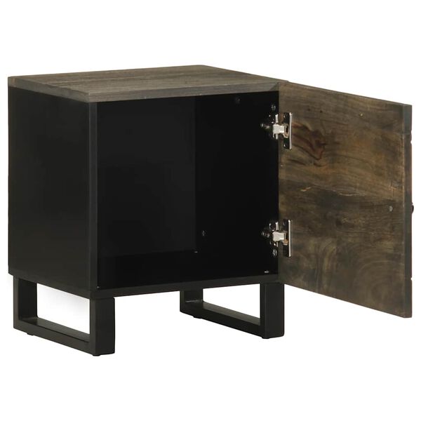 vidaXL Bedside Cabinets 2 pcs Black 40x33x46 cm Solid Wood Mango