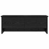vidaXL Wall-Mounted Coat Rack with Shelf Black Oak 80 x 20 x 30 cm