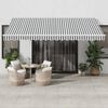 vidaXL Retractable Awning Anthracite and White 450 x 350 cm