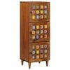 vidaXL Highboard with Door Walnut 40 x 33.5 x 110 cm Solid Mango Wood