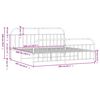 vidaXL Metal Bed Frame without Mattress with Footboard Black 200x200cm