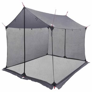 vidaXL Camping Tarp with Mesh Walls Grey and Orange 270 x 210 x 210 cm