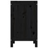 vidaXL Laundry Box Black 44x44x76 cm Solid Wood Pine