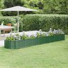 vidaXL Garden Raised Bed Galvanised Steel 368x80x36 cm Green