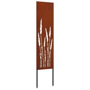 vidaXL Garden Privacy Screen Rusty 32 x 140 cm Weathering steel