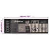 vidaXL Kitchen Rug Washable Coffee Black 60x180 cm Velvet