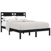 vidaXL Bed Frame without Mattress Black 200x200 cm Solid Wood Pine