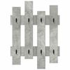 vidaXL Wall-Mounted Coat Rack Concrete Grey 60 x 3 x 82 cm