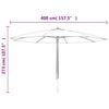 vidaXL Garden Parasol with Wooden Pole Taupe 400x273 cm