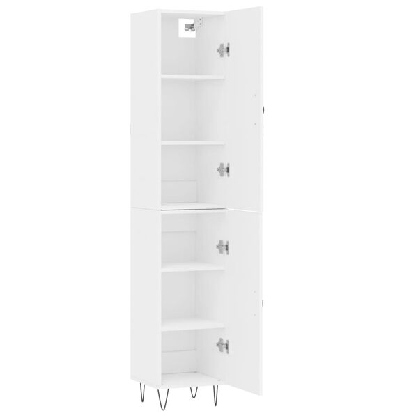 vidaXL Highboard White 34.5x34x180 cm Engineered Wood