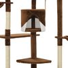 vidaXL Cat Tree with Sisal Scratching Posts 203 cm Brown and White