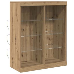 vidaXL LED Sideboard Artisan Oak 81 x 37 x 100 cm Engineered Wood