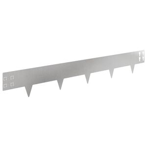 vidaXL Lawn Edging 20 pcs 100 x 15 cm Steel Silver