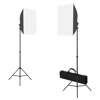 vidaXL Photo Studio Kit with Softbox Lights and Reflector