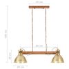 vidaXL Industrial Hanging Lamp 25 W Brass 109 cm E27