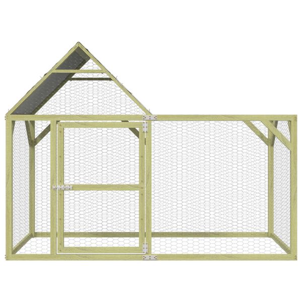 vidaXL Chicken Coop 200x100x150 cm Impregnated Solid Wood Pine