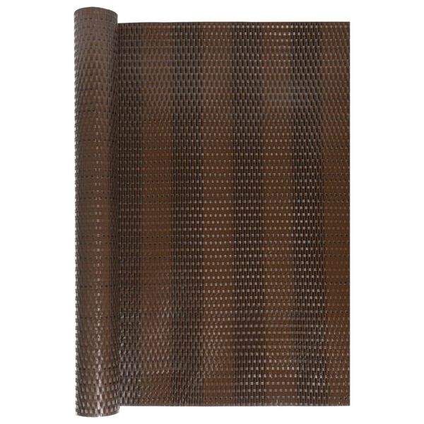 vidaXL Balcony Screen Brown and Black 1000x80 cm Poly Rattan